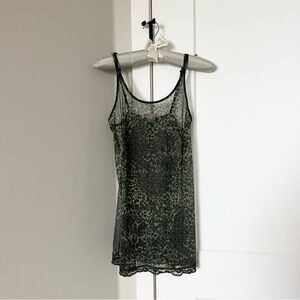 Vintage Victoria’s Secret leopard mesh slip